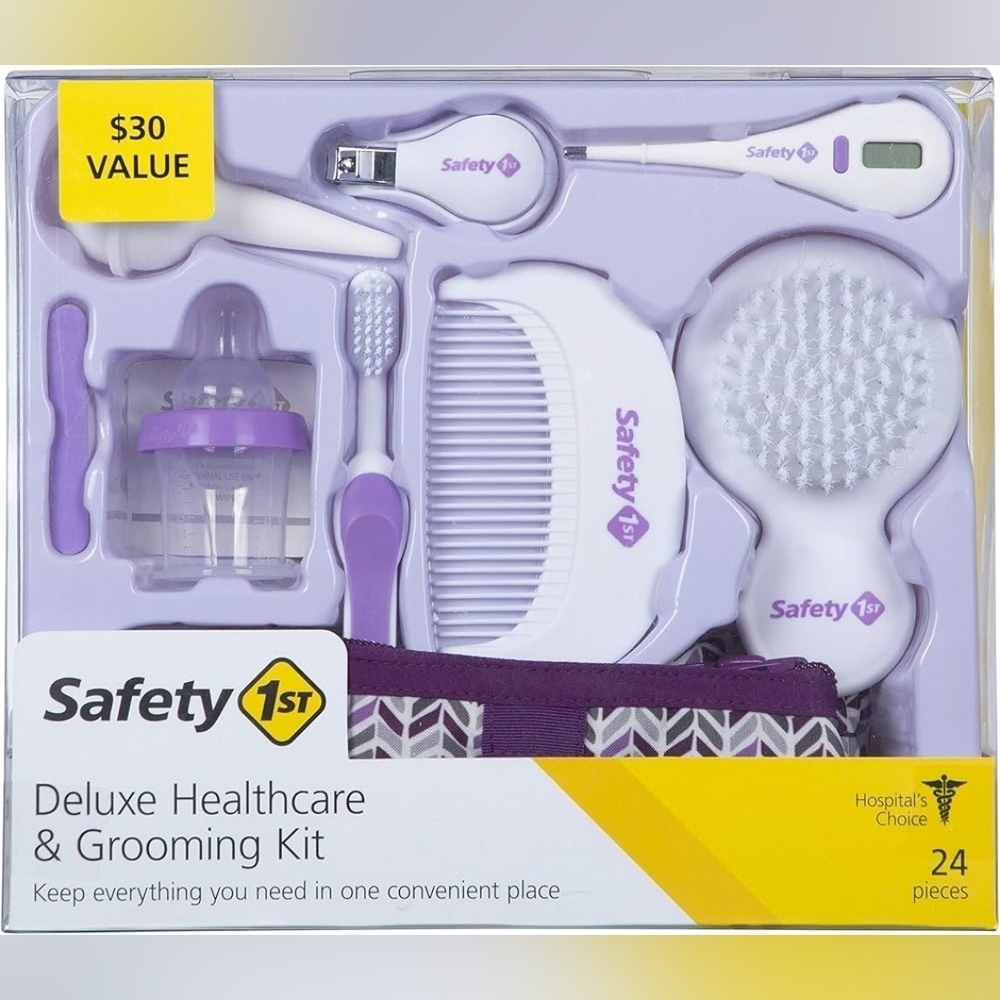 Safety 1st Deluxe Healthcare & Grooming Kit - Purple Newborn New